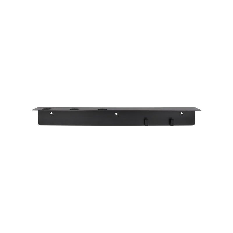 Meraki Meraki Regal mit Flaschenhalterung und Hakenleiste, Mattschwarzes Finish