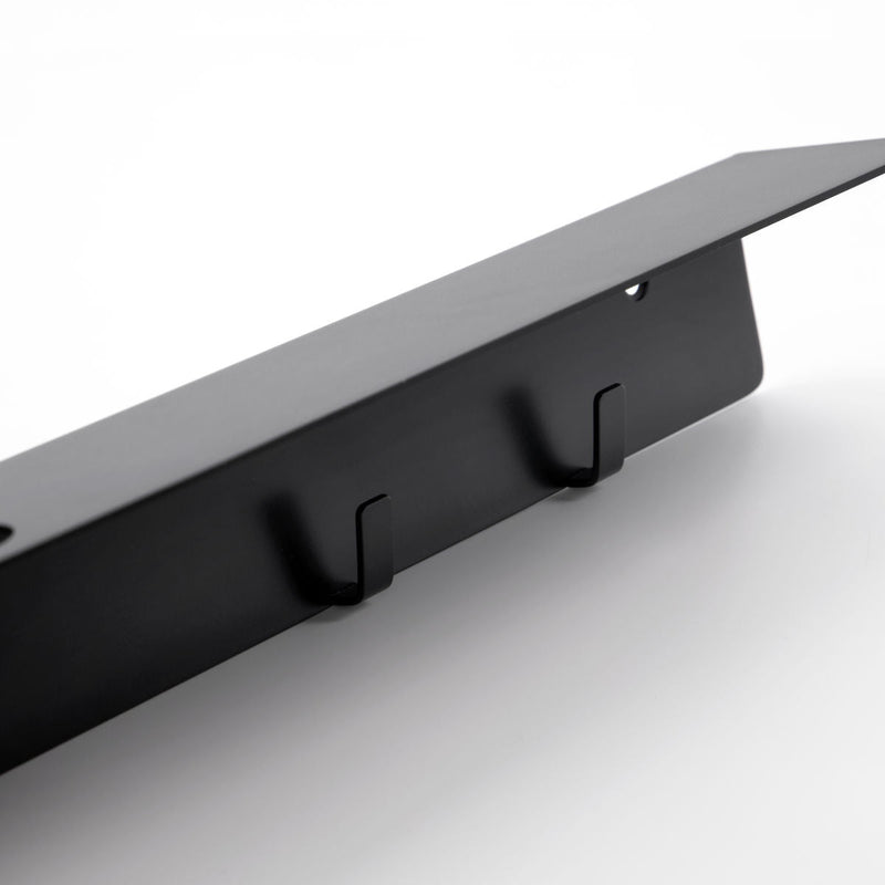 Meraki Meraki Regal mit Flaschenhalterung und Hakenleiste, Mattschwarzes Finish