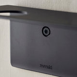 Meraki Meraki Regal mit Flaschenhalterung und Hakenleiste, Mattschwarzes Finish
