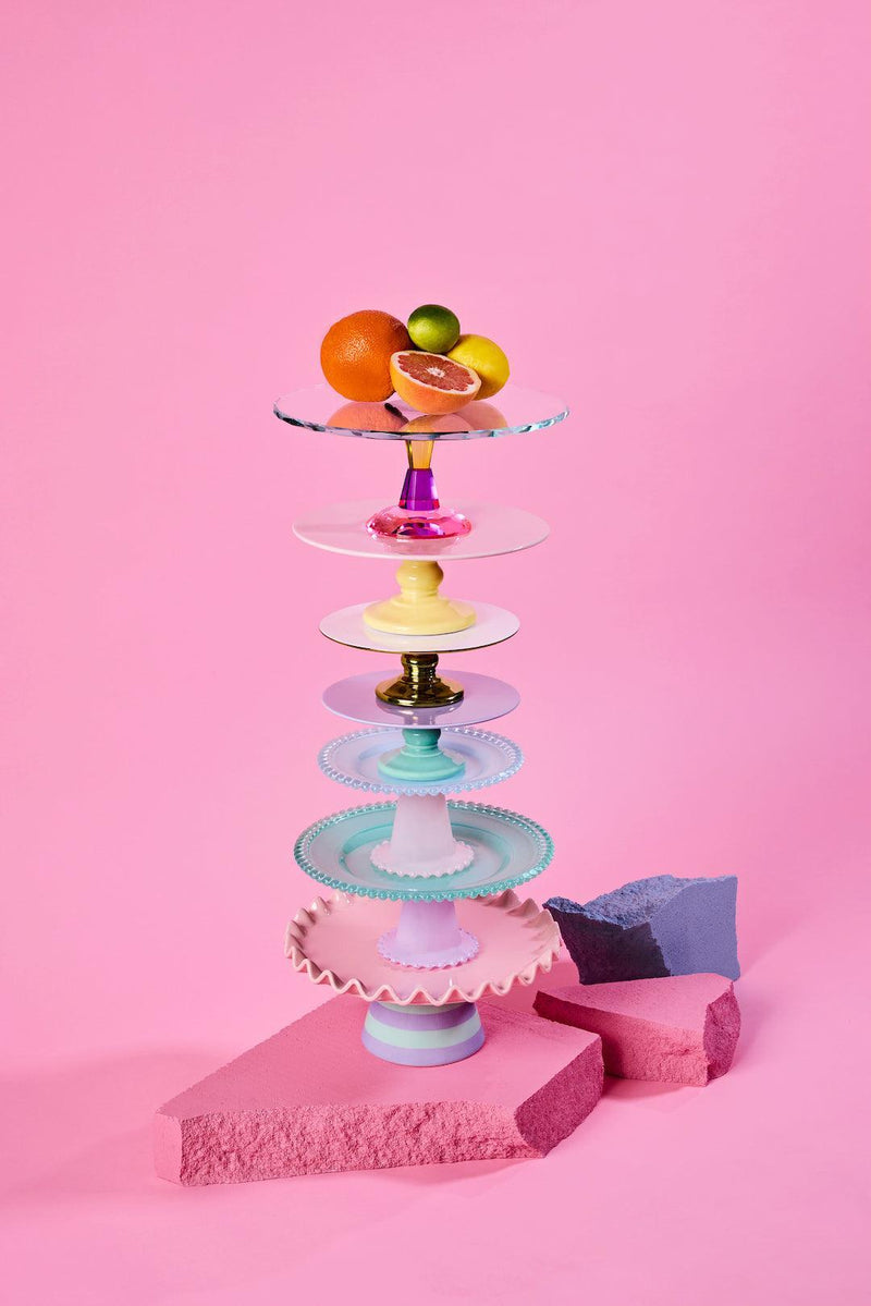 Miss Étoile Kuchenplatte Miss Étoile Kuchenplatte aus Kristallglas in Bunt