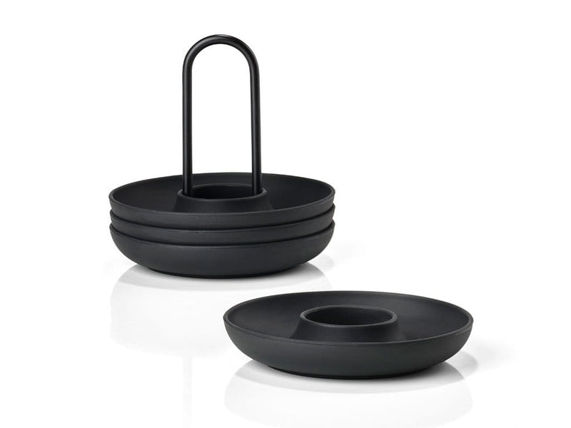 ZONE Denmark Küchenutensilien Zone Eierbecher 4er-Set Schwarz, Ø 11,2 cm