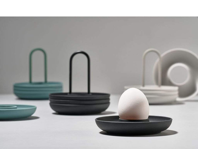 ZONE Denmark Küchenutensilien Zone Eierbecher 4er-Set Schwarz, Ø 11,2 cm
